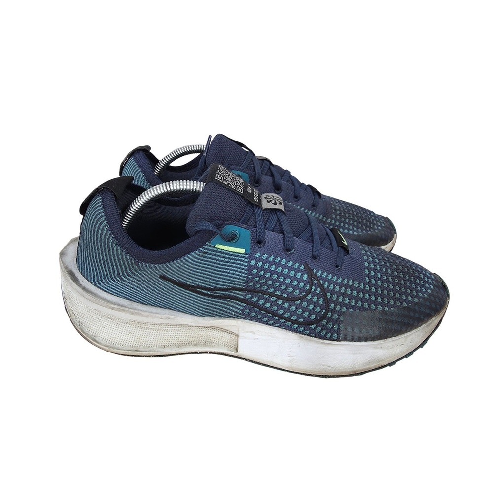 Nike Interact Run Running Shoes Mens 10.5 Navy Teal Blue Sneakers FD2291-403